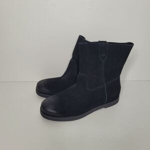UGG Women's Josefene Black Suede Pull On Slouchy Ankle  Boots 1130527 Size 7